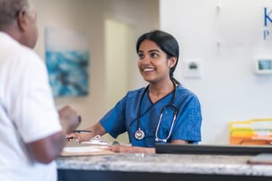 nurse smiling