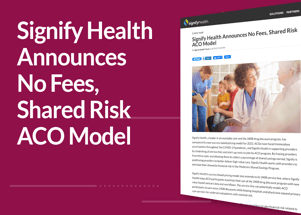 No Fees, Shared Risk ACO