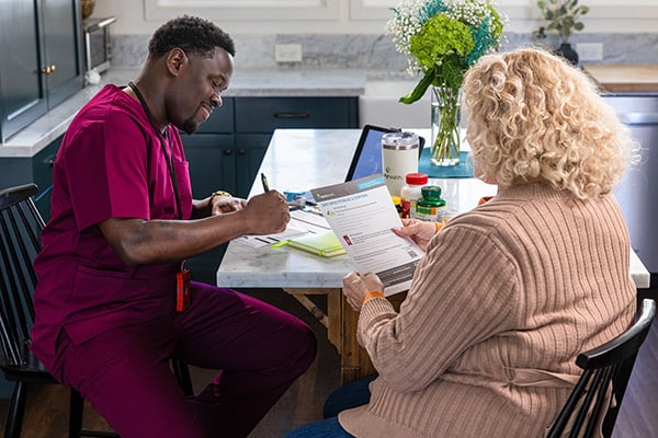 at home health evaluation - updating paper work