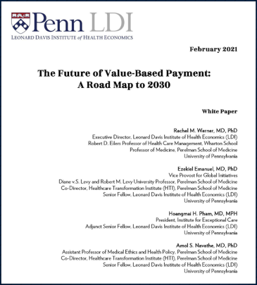 The Future of Value-Based Payment: A Road Map to 2030